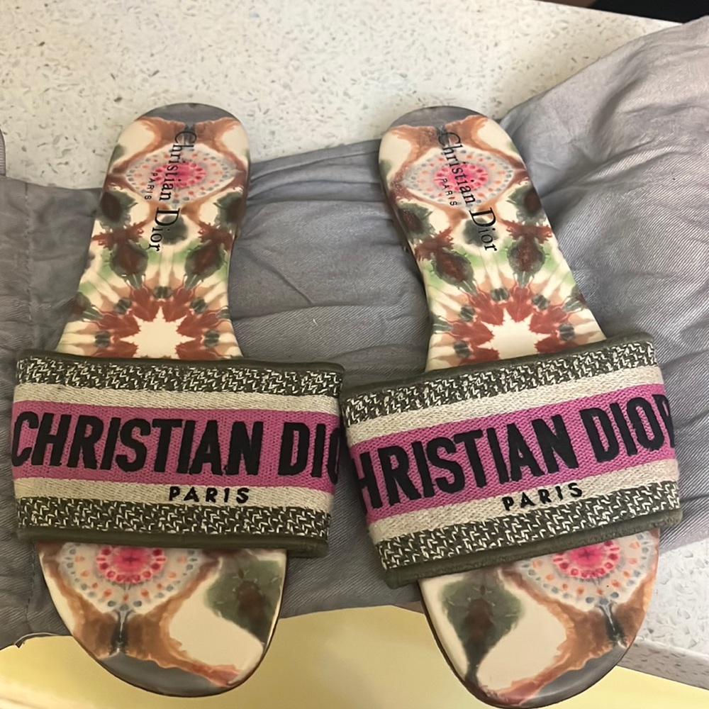 Authentic Christian Dior Dway Slides